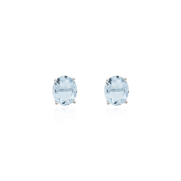 Brinco oval 12x10  acqua