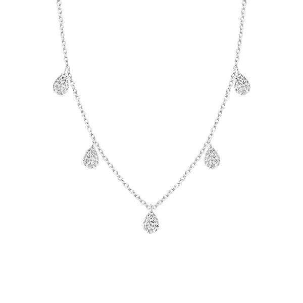 Colar com gotas cravejadas cristal