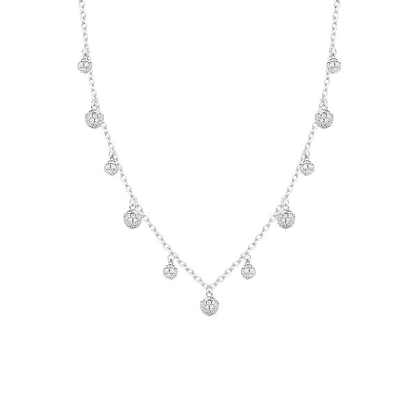 Colar de esferas cravejadas cristal