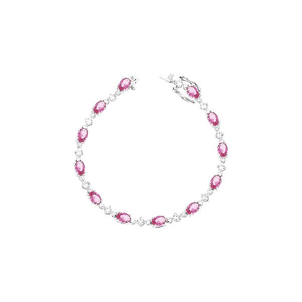 Pulseira riviera pink e cristal