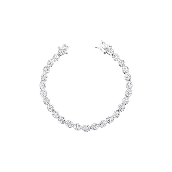 Pulseira riviera oval cristal