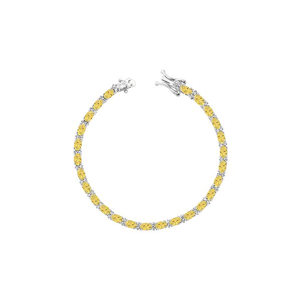 Pulseira riviera oval citrino