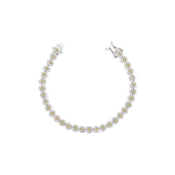 Pulseira riviera redonda citrino