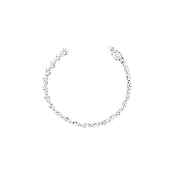 Pulseira riviera gota com ponto de luz cristal