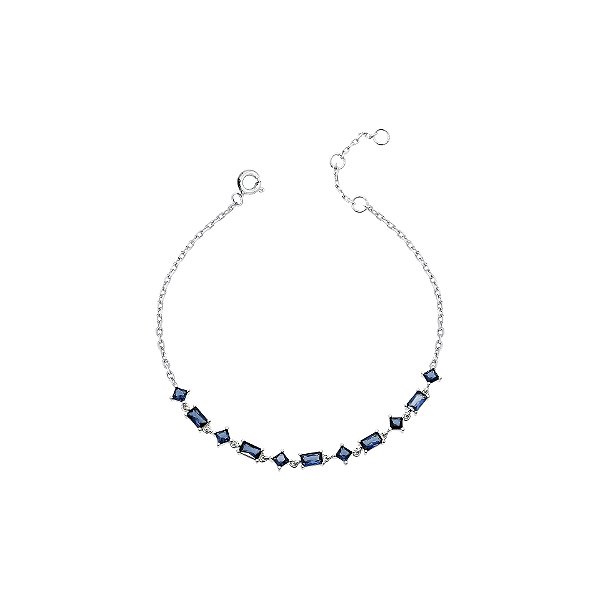 Pulseira baguetada safira