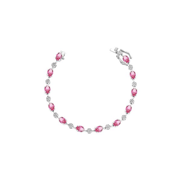 Pulseira fio faca oval pink