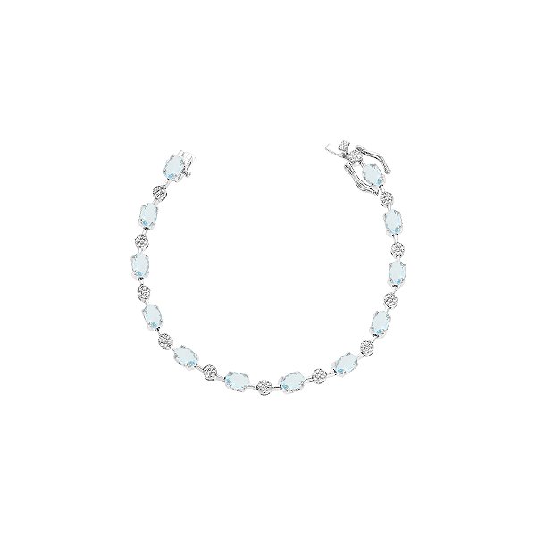 Pulseira fio faca oval acqua
