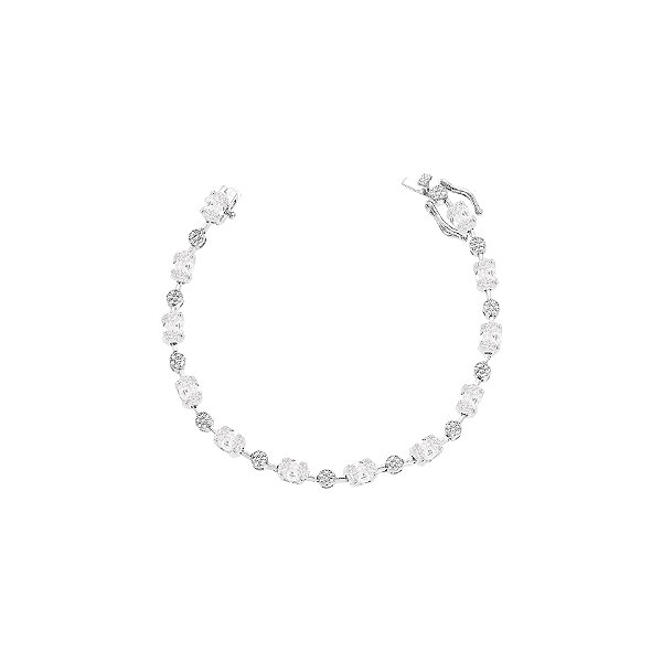 Pulseira fio faca oval cristal
