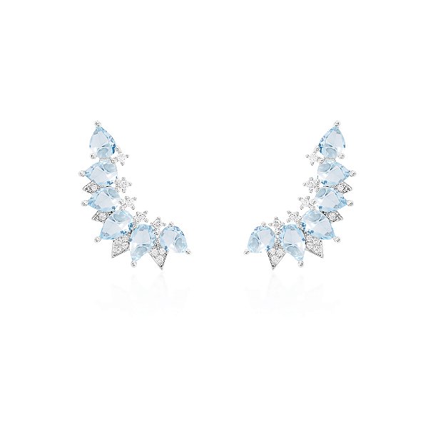 Brinco earcuff seis gotas acqua
