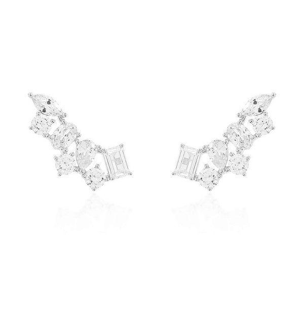 Brinco earcuff  formatos de gota, navete,oval e retangular