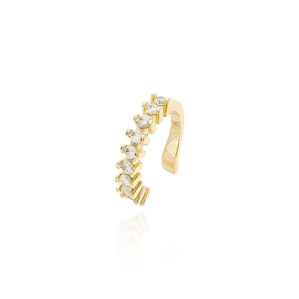 Piercing fake cravejado dourado
