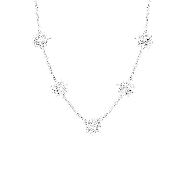 Colar cinco flores cristal