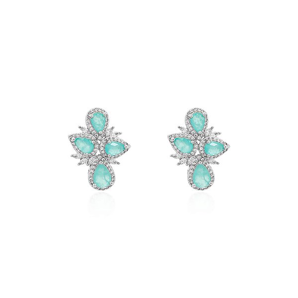 Brinco earcuff quatro gotas colombiana