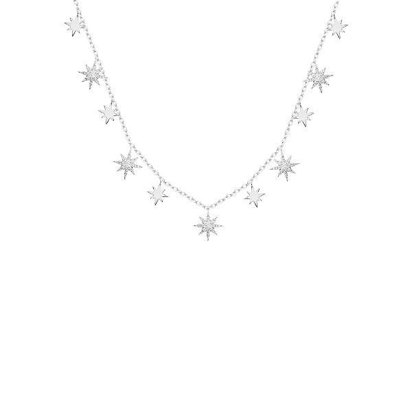 Colar estrelas oito pontas