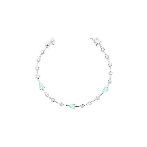 Pulseira fio faca cristal e colombiana na prata 925