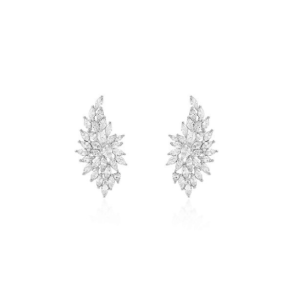 Brinco earcuff navete cristal