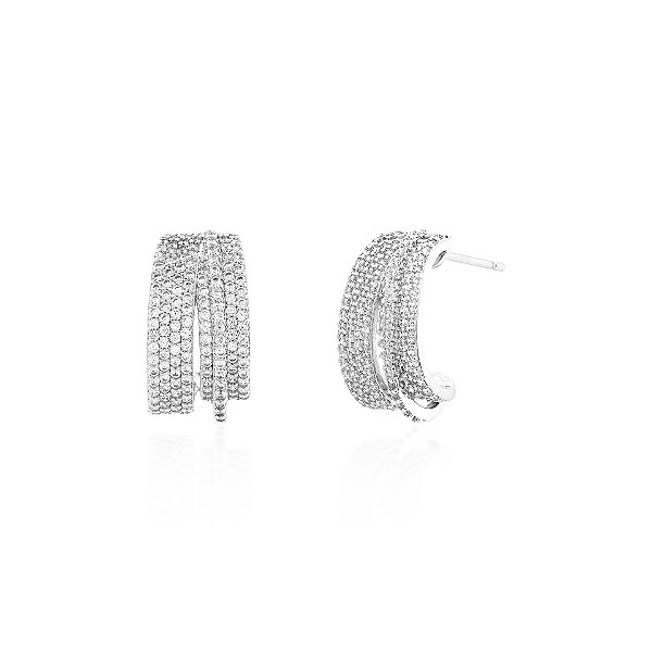 Brinco oito fileiras cristal