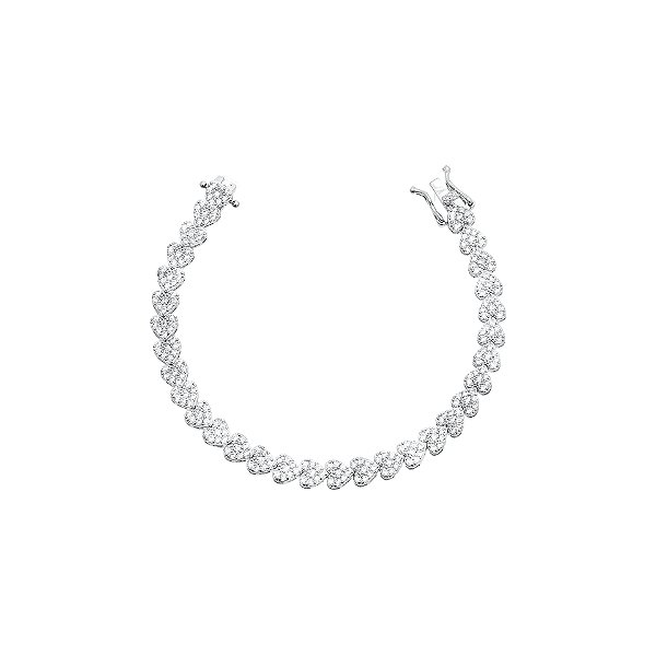 Pulseira riviera de corações