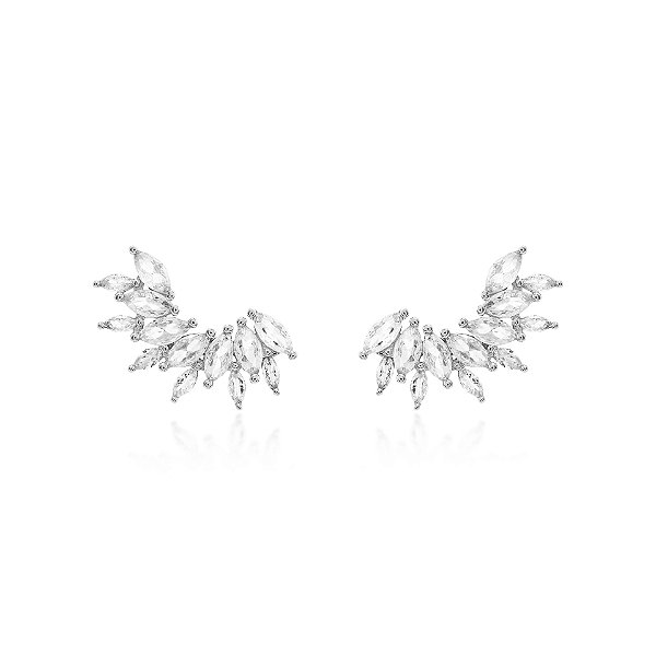 Brinco earcuff navete cristal