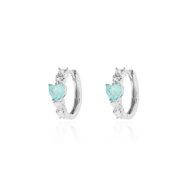 Argola com coração colombiana