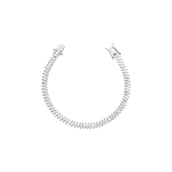 Pulseira riviera navete 2mm cristal