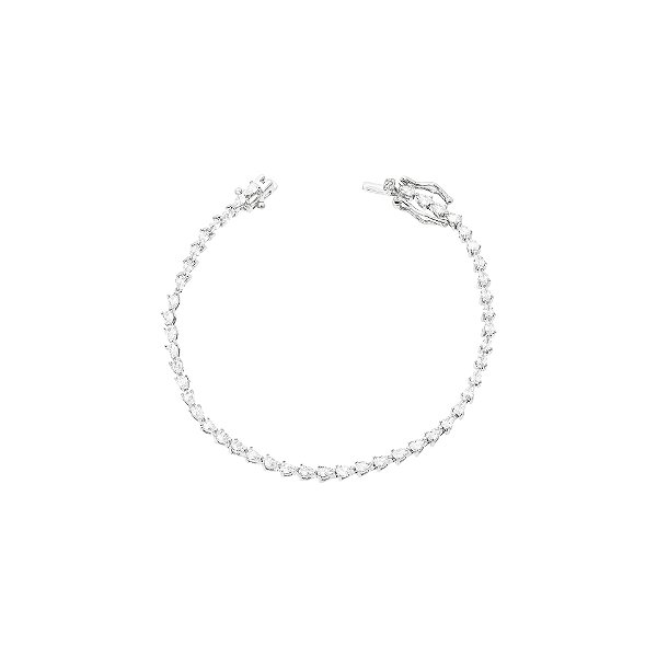 Pulseira riviera gotas 2mm cristal