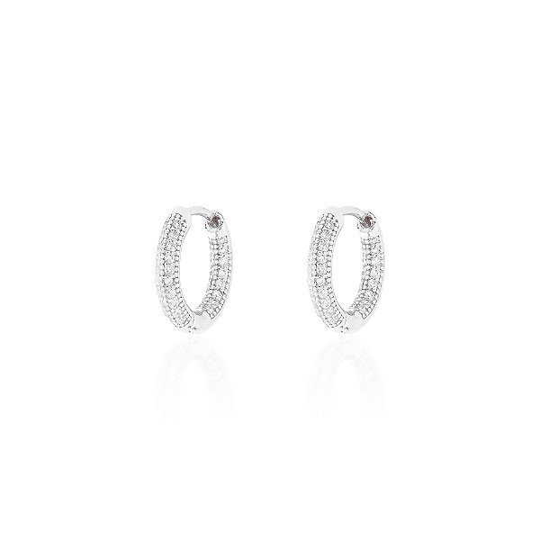 Argola cravejada pequena