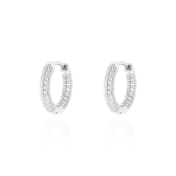 Argola cravejada grande