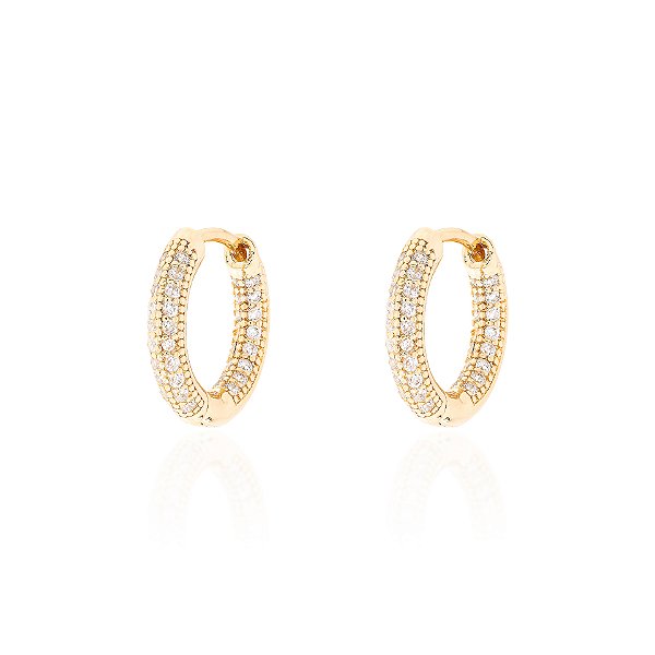 Argola cravejada grande