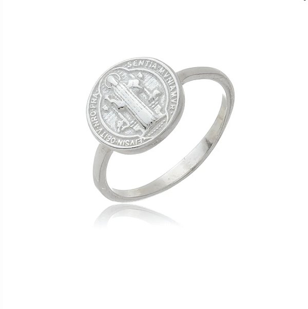 Anel São Bento na prata 925 (escolha o tamanho)