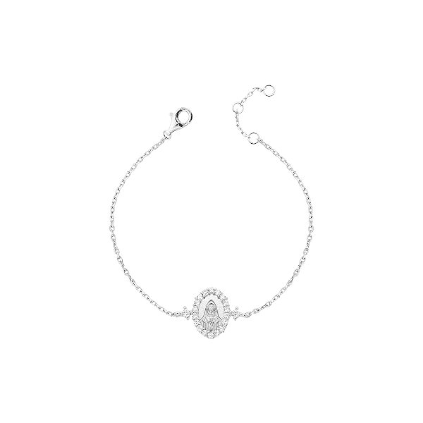 Pulseira Nossa Senhora Das Graças ródio branco