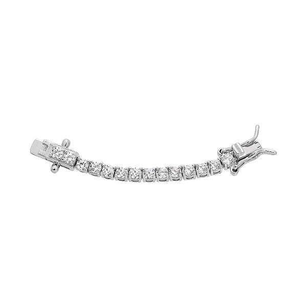 Extensor de riviera 2,5mm quatro garras na prata 925