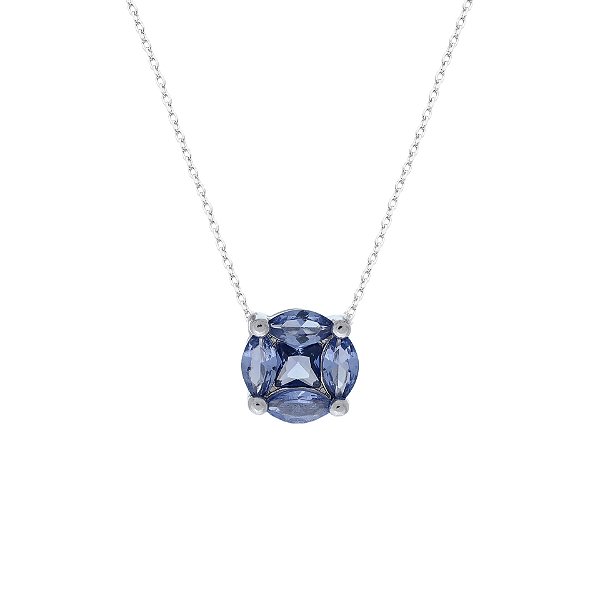 Colar tanzanita na prata 925