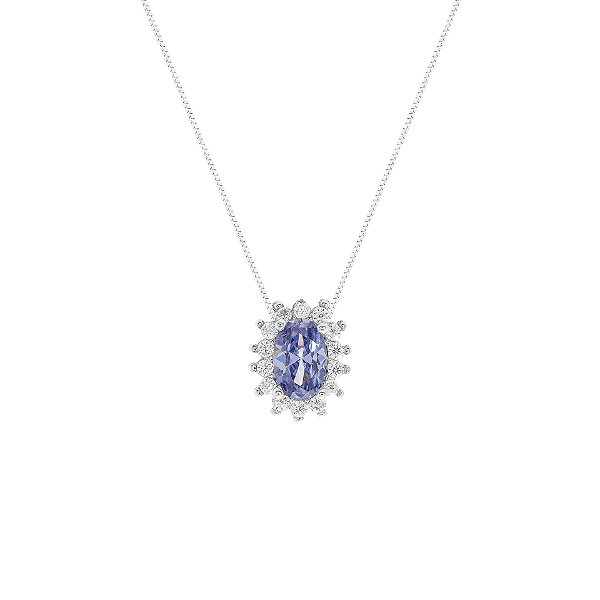 Colar oval 7x9 tanzanita