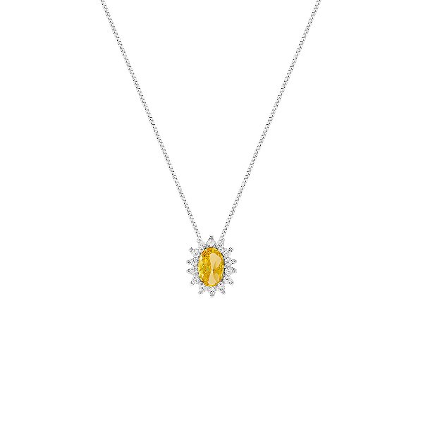 Colar oval 7x9 citrino