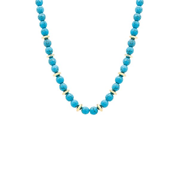 Colar esferas turquesa