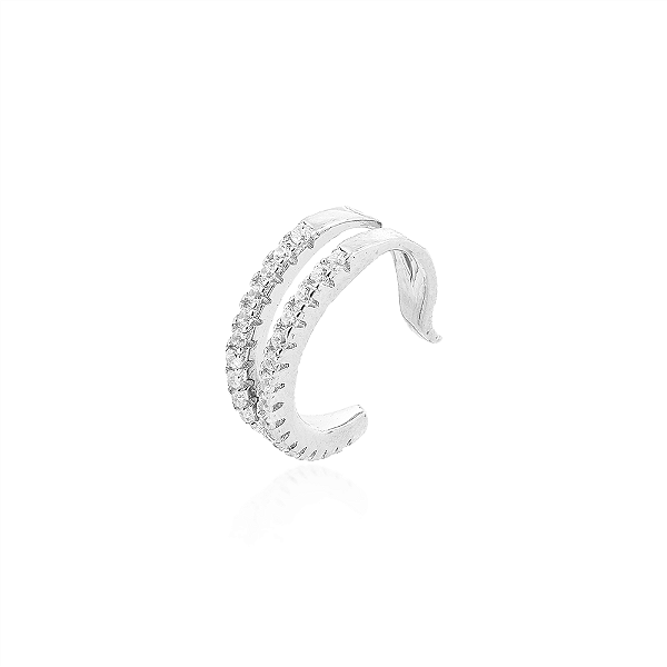 Piercing fake cristal na prata 925