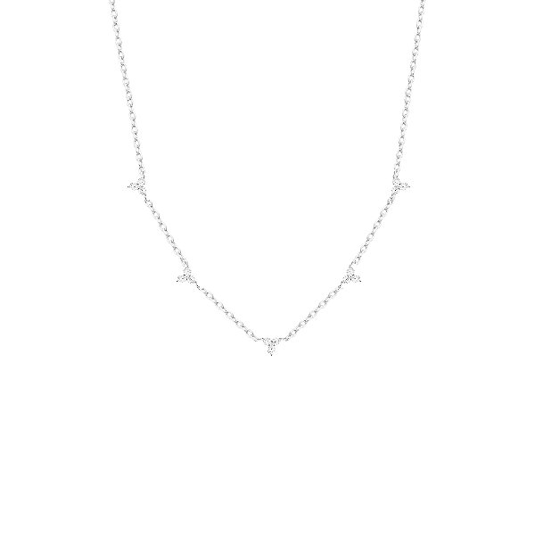 Colar três pontos de luz na prata 925