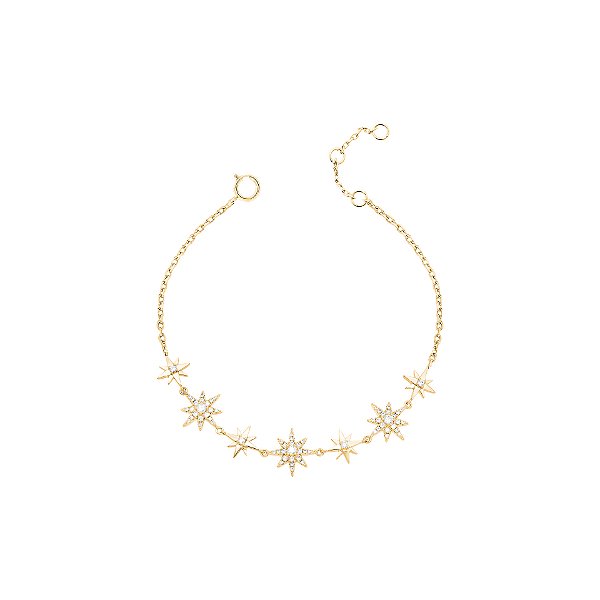 Pulseira estrelas oito pontas