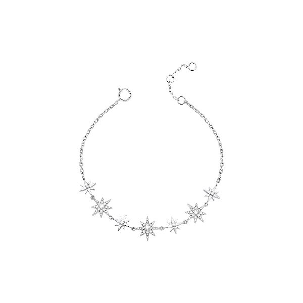 Pulseira estrelas oito pontas
