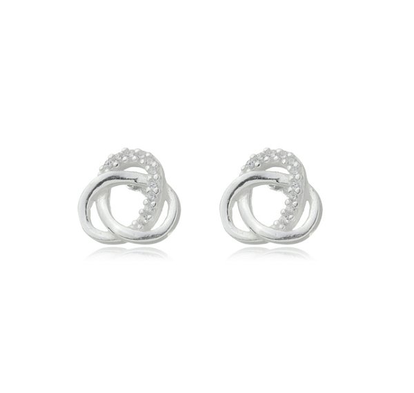 Brinco torcido na prata 925