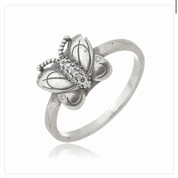 Anel de borboleta  na prata 925 ( escolha o tamanho )