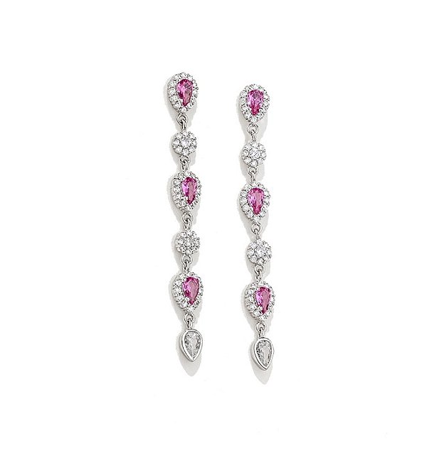 Brinco longo pink