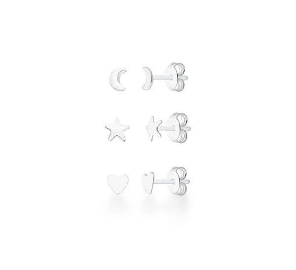 Trio formato diferente na prata 925