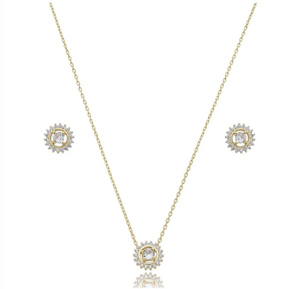 Conjunto redondo cravejado