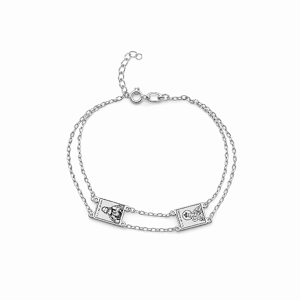 Pulseira escapulário na prata 925