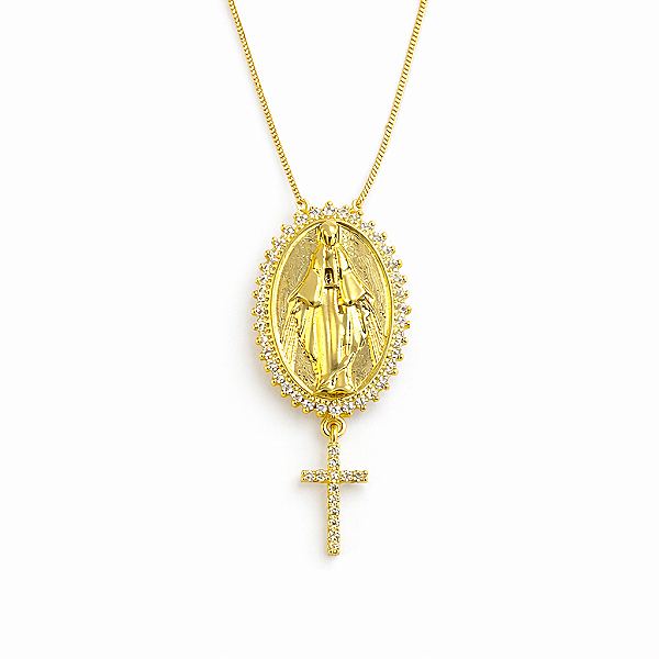 Colar Nossa Senhora das Graças com cruz