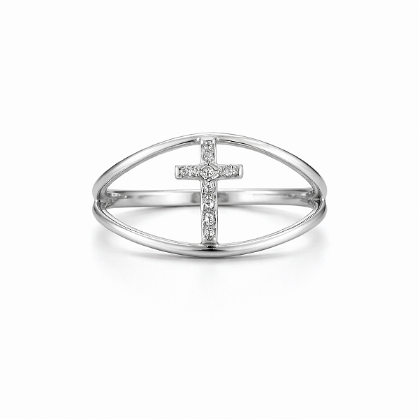 Anel de cruz na prata 925 ( escolha o tamanho )