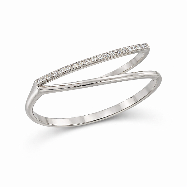 Anel V na prata 925 ( escolha o tamanho )