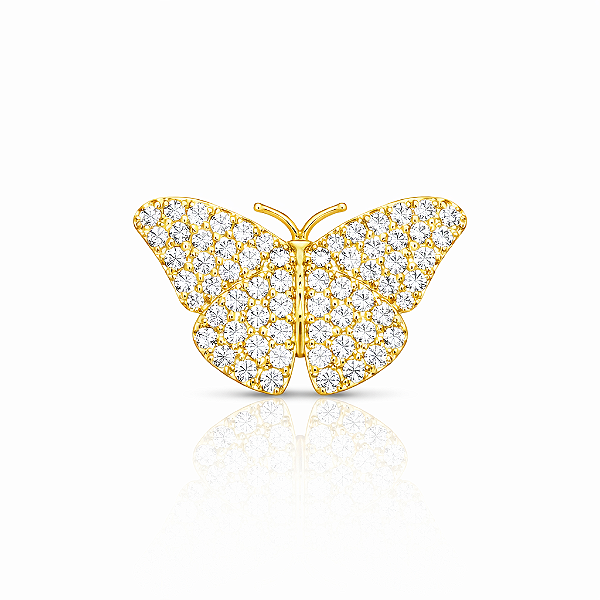 Broche pequeno de borboleta cristal